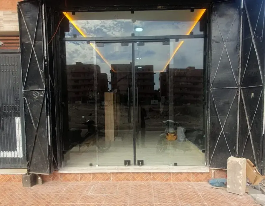 Devanture commerce verre